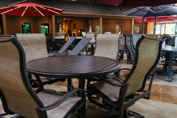 Patio Furniture Chairs and Tables and Umbrellas