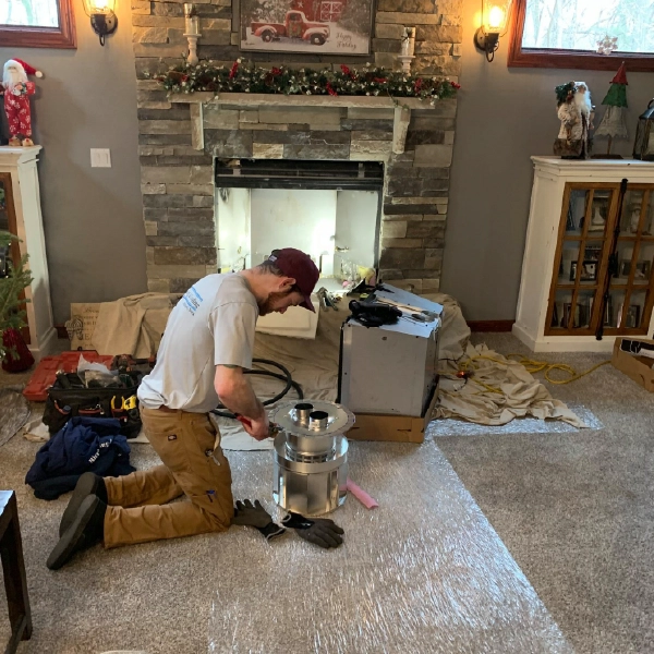 fireplace installation