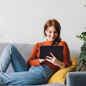 IAQ-woman-on-couch-Birch-Heating-Cooling-Dubuque-IA